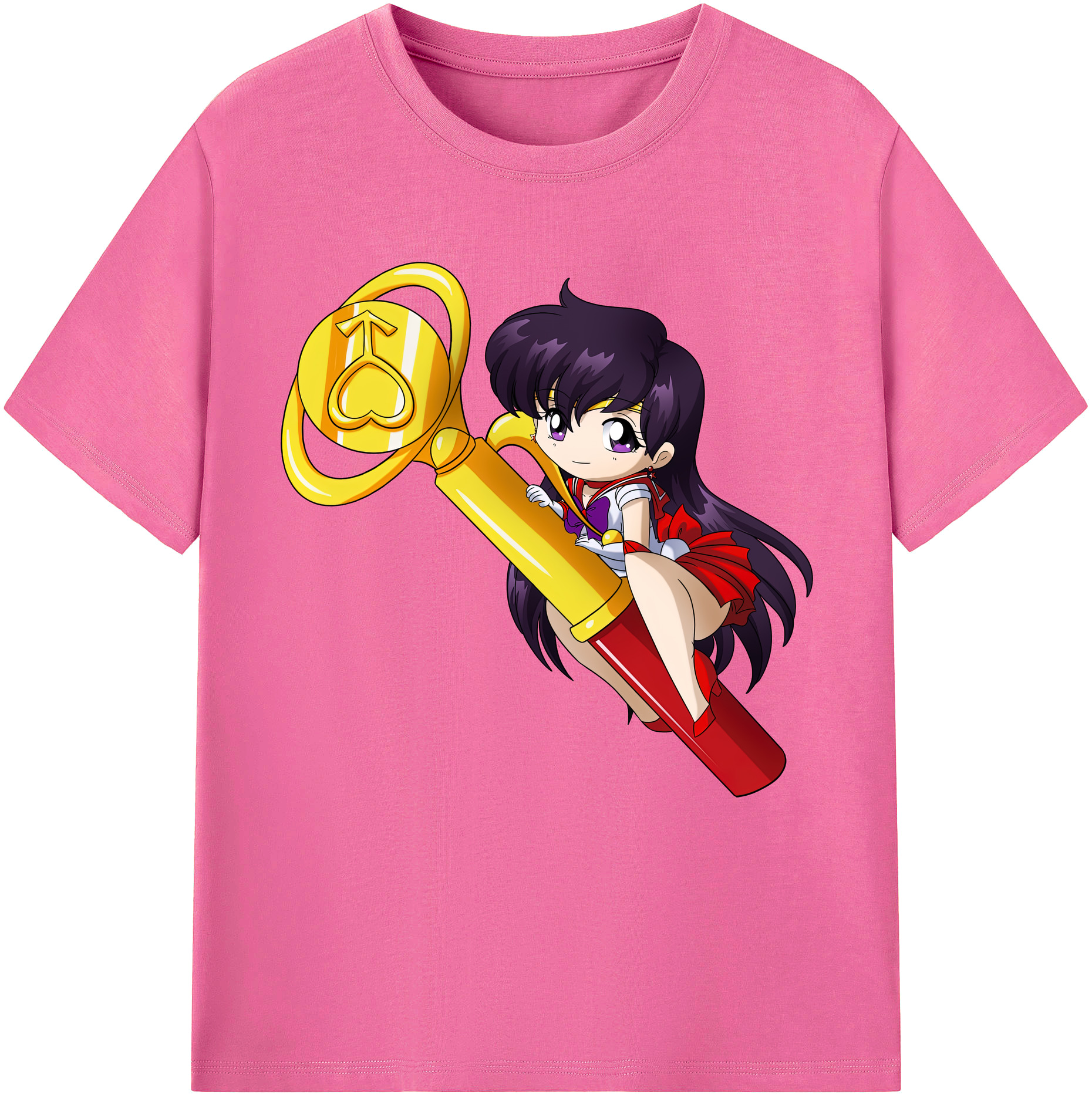 （画像用） 美少女戦士セーラームーン 火野レイ ひの レイ Sailor Moon Hino Rei （セーラーマーズ,Sailor Mars） レディースカジュアルプリントTシャツ（綿100％）